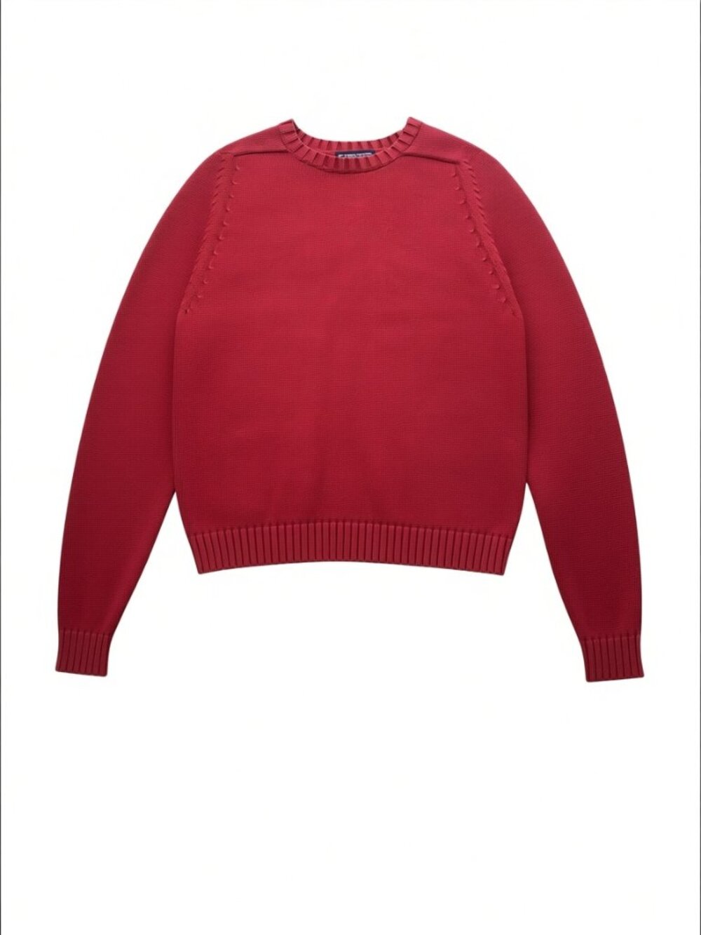 Lands'‎ End Cotton Crew Neck Raglan Sweater Women's S(6-8) Rose-Red #209W